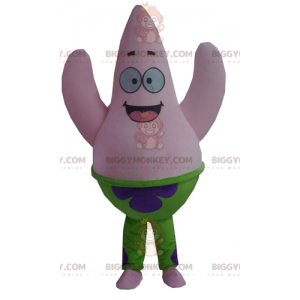 Traje de mascote BIGGYMONKEY™ da estrela-do-mar rosa de Patrick Famous de Bob Esponja Calça Quadrada - BiggyMonkey.com