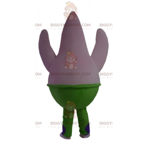 Traje de mascote BIGGYMONKEY™ da estrela-do-mar rosa Patrick de Bob Esponja Calça Quadrada