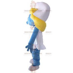 BIGGYMONKEY™ mascot costume of the Smurfette from the famous