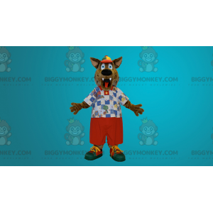 Cute and Colorful Wolf BIGGYMONKEY™ Mascot Costume -