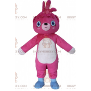 BIGGYMONKEY™ Giant Pink and White Teddy Bear Mascot Costume –