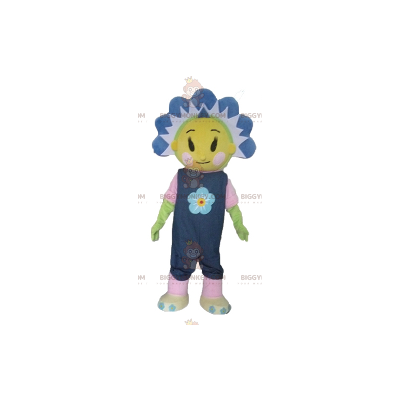 Fantasia de mascote BIGGYMONKEY™ linda e colorida linda flor Fantasia de mascote BIGGYMONKEY™ linda e colorida linda flor