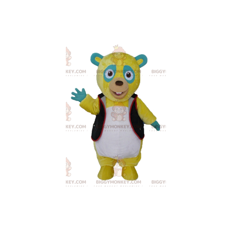 Disfraz de mascota BIGGYMONKEY™ Peluche amarillo, verde y Disfraz de mascota BIGGYMONKEY™ Peluche amarillo, verde y