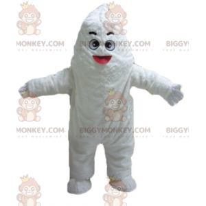 BIGGYMONKEY™ Costume da mascotte mostro bianco Yeti sorridente