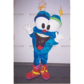 Traje de mascote de homem azul com olhos grandes BIGGYMONKEY™ - Mascotes masculinas - BIGGYMONKEY_0414 - BiggyMonkey.com