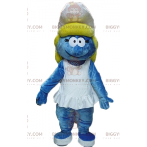 BIGGYMONKEY™ mascot costume of the Smurfette from the famous