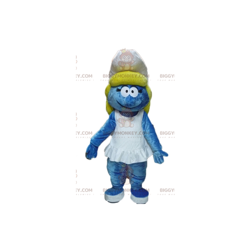 BIGGYMONKEY™ mascot costume of the Smurfette from the famous