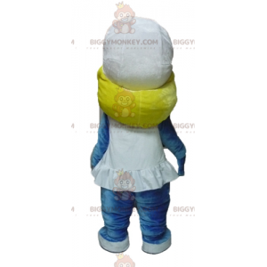 BIGGYMONKEY™ mascot costume of the Smurfette from the famous