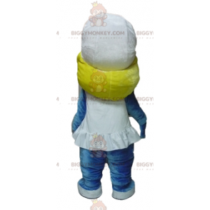 BIGGYMONKEY™ mascot costume of the Smurfette from the famous