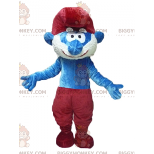 Papa Smurf famous comic character BIGGYMONKEY™ mascot costume –