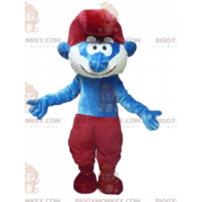 Papa Smurf famous comic character BIGGYMONKEY™ mascot costume –