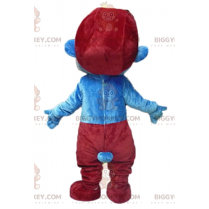Papa Schlumpf Maskottchenkostüm der berühmten Comicfigur