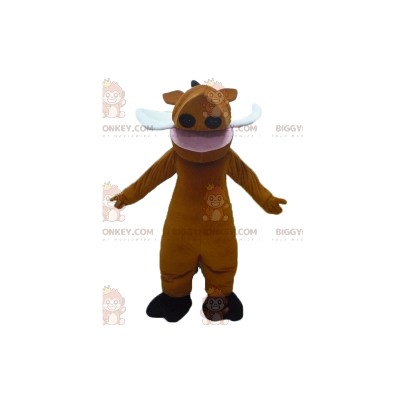 Traje de mascote BIGGYMONKEY™ Famoso Pumba Warthog do desenho Traje de mascote BIGGYMONKEY™ Famoso Pumba Warthog do desenho
