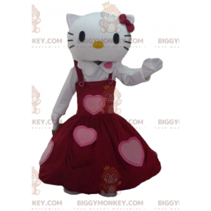 BIGGYMONKEY™ Hello Kitty maskotkostume klædt i en smuk rød