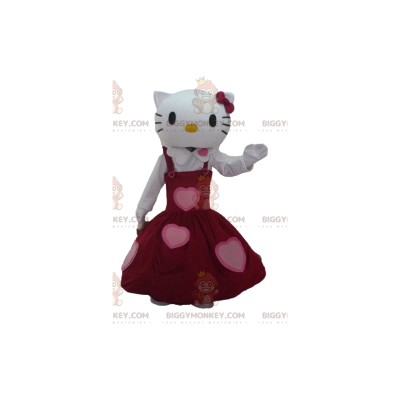 Disfraz de mascota de BIGGYMONKEY™ Hello Kitty vestido con un