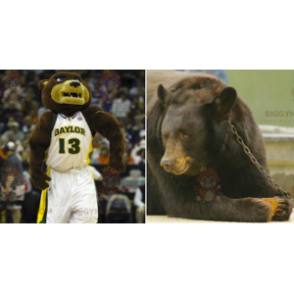 Disfraz de mascota de oso marrón y canela BIGGYMONKEY™ en ropa