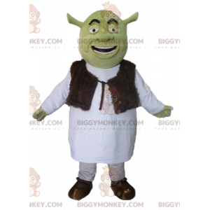 BIGGYMONKEY™ mascot costume of Shrek the famous cartoon green