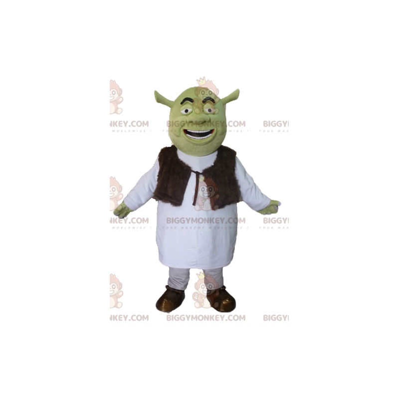 BIGGYMONKEY™ mascottekostuum van Shrek de beroemde cartoon BIGGYMONKEY™ mascottekostuum van Shrek de beroemde cartoon