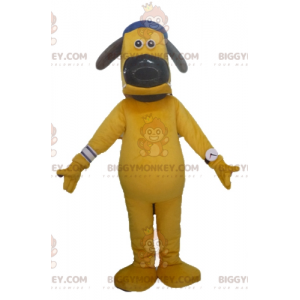 Großer gelber Hund BIGGYMONKEY™ Maskottchen-Kostüm mit Mütze -