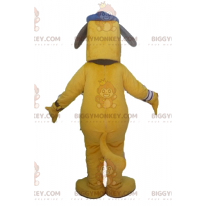 Stor gul hund BIGGYMONKEY™ maskotdräkt med mössa - BiggyMonkey