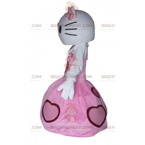 Hello Kitty BIGGYMONKEY™ maskotkostume klædt i en pink kjole - Masker berømte mennesker - BIGGYMONKEY_03385 - BiggyMonkey.com