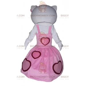 Hello Kitty BIGGYMONKEY™ mascot costume dressed in a pink dress