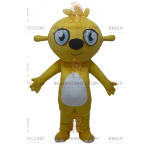 Yellow and White Rodent Beaver BIGGYMONKEY™ Mascot Costume -