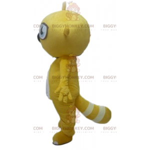 Disfraz de mascota Castor roedor amarillo y blanco BIGGYMONKEY™