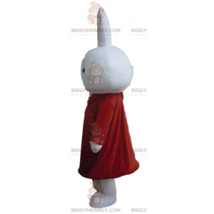 Fantasia de mascote BIGGYMONKEY™ Coelho branco de pelúcia
