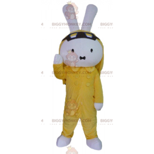 Disfraz de mascota BIGGYMONKEY™ Conejo blanco de peluche