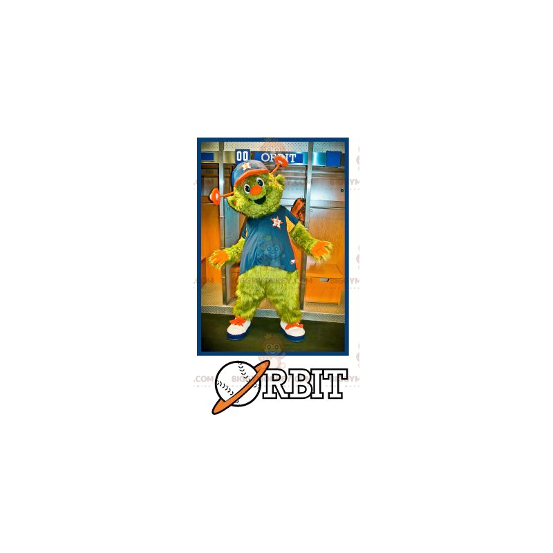 BIGGYMONKEY™ Costume da mascotte uomo verde peloso - BIGGYMONKEY™ Costume da mascotte uomo verde peloso -