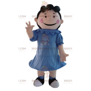 Kostium maskotki BIGGYMONKEY™ Lucy Van Pelt, dziewczyny Charliego Browna w Snoopy - Znani ludzie maskotki - BiggyMonkey.com