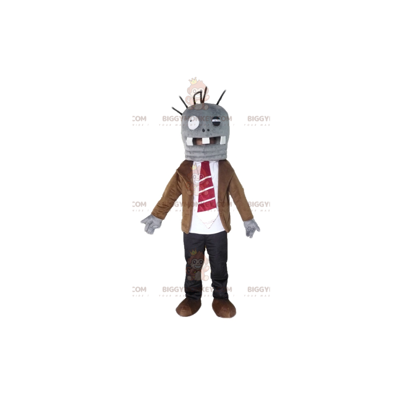 Costume de mascotte BIGGYMONKEY™ de monstre gris très amusant