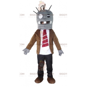 Big Fun grijs monster BIGGYMONKEY™ mascottekostuum in