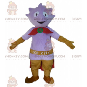 BIGGYMONKEY™ Little Purple Monster Mascot Costume with Cape and Slippers - Monster mascots - BIGGYMONKEY_03408 - BiggyMonkey.com