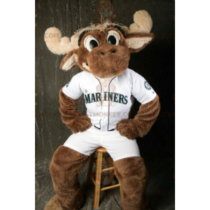 Brown Moose Caribou BIGGYMONKEY™ Mascot Costume -