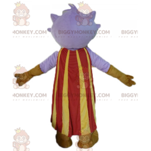 BIGGYMONKEY™ Little Purple Monster Mascot Costume with Cape and Slippers - Monster mascots - BIGGYMONKEY_03408 - BiggyMonkey.com