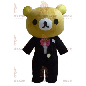 BIGGYMONKEY™ Mascottekostuum Grote bruine teddybeer gekleed in
