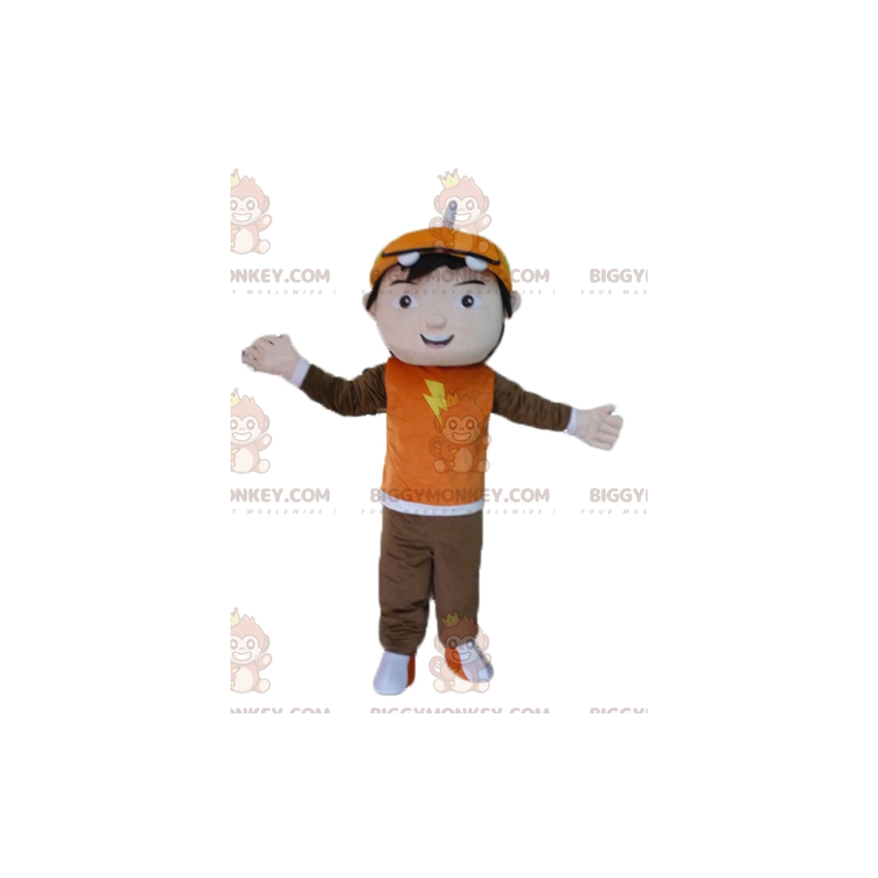 Sarjakuva nuorten teinipojan BIGGYMONKEY™ maskottiasu - Sarjakuva nuorten teinipojan BIGGYMONKEY™ maskottiasu -