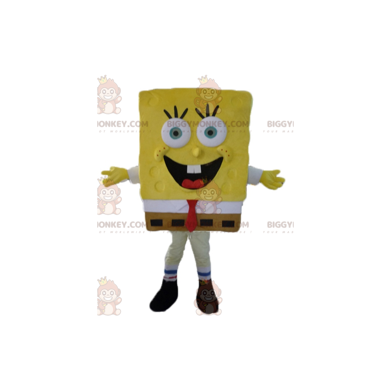 Fantasia de mascote de desenho animado Bob Esponja BIGGYMONKEY™ Fantasia de mascote de desenho animado Bob Esponja BIGGYMONKEY™