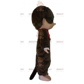 BIGGYMONKEY™ maskotdräkt av Kiki, den berömda bruna apan med en