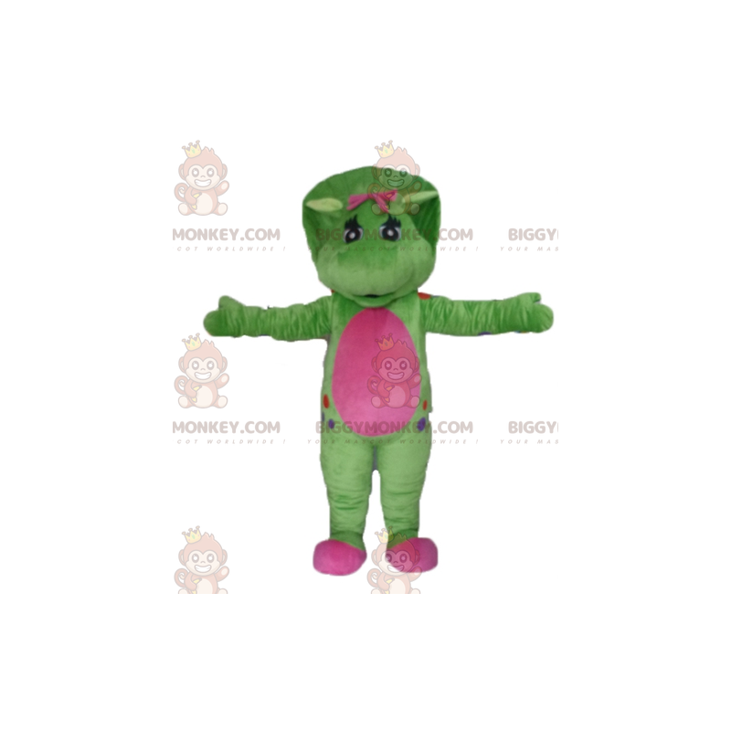 Gigantische groene en roze dinosaurus BIGGYMONKEY™ Gigantische groene en roze dinosaurus BIGGYMONKEY™