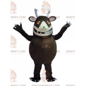 BIGGYMONKEY™ Costume da mascotte grande mostro marrone con