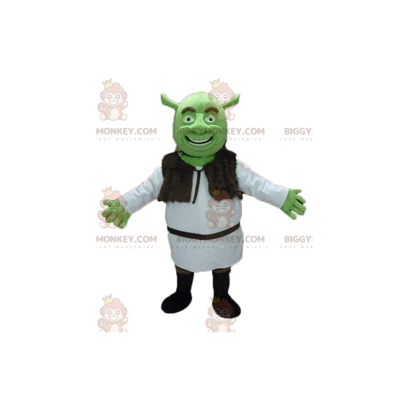 BIGGYMONKEY™ mascot costume of Shrek the famous cartoon green