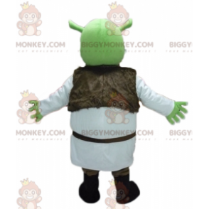 BIGGYMONKEY™ maskotdräkt av Shrek, den berömda tecknade gröna