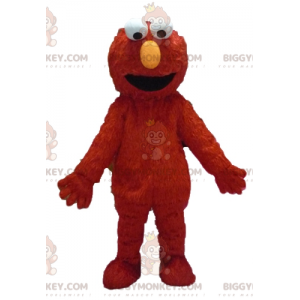 Costume mascotte Elmo burattino mostro rosso BIGGYMONKEY™ -