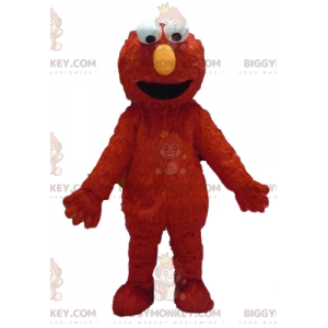 Red Monster Puppet Elmo BIGGYMONKEY™ maskottiasu - Kuuluisia hahmoja maskotteja - BIGGYMONKEY_03417 - BiggyMonkey.com