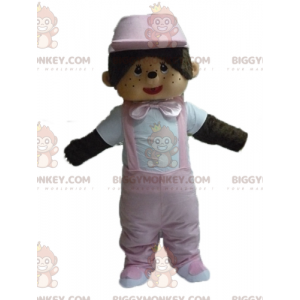 Kiki Famous Plush Monkey BIGGYMONKEY™ Mascot Costume With Pink
