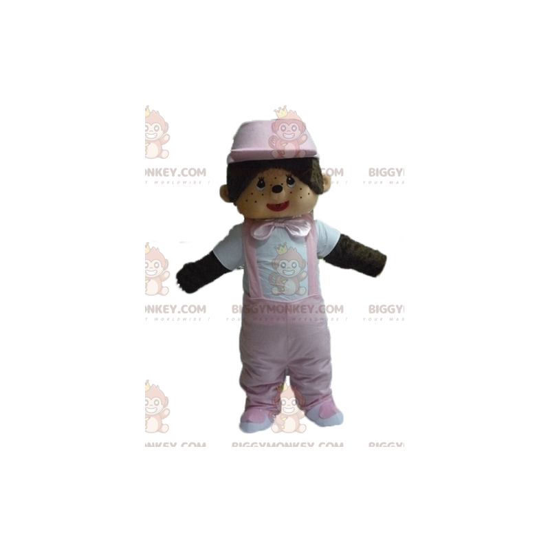 Costume de mascotte BIGGYMONKEY™ de Kiki singe en peluche avec Costume de mascotte BIGGYMONKEY™ de Kiki singe en peluche avec
