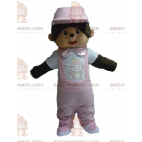 Kiki Famous Plush Monkey BIGGYMONKEY™ maskotdräkt med rosa